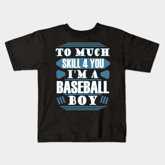 Baseball Player Gift Sports Pitcher Baseman Kids T-Shirt by FindYourFavouriteDesign